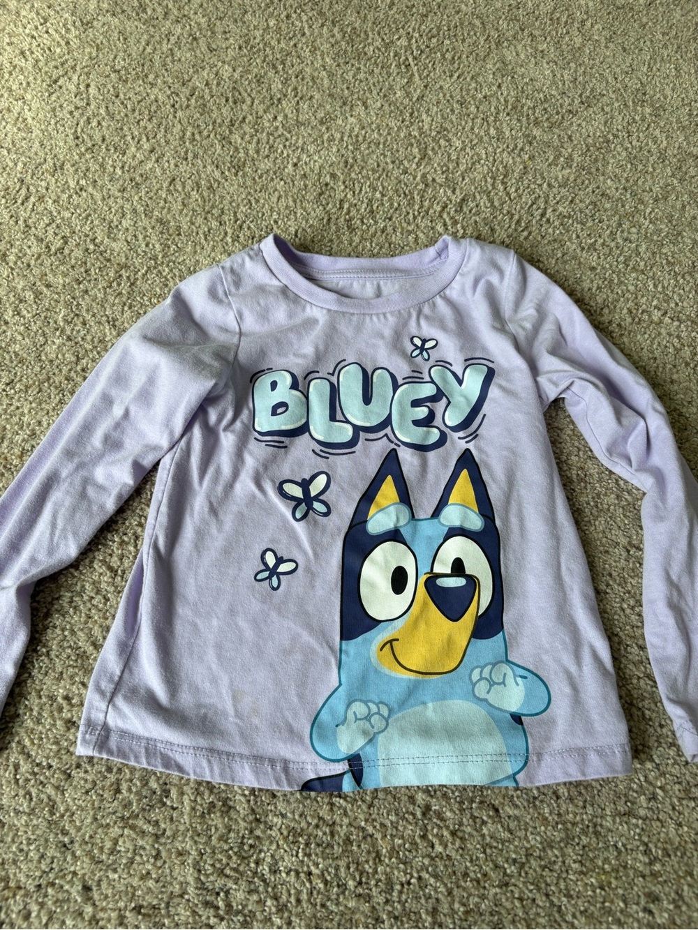 Bluey Toddler Girl Long Sleeve T Shirt Purple 4T Disney